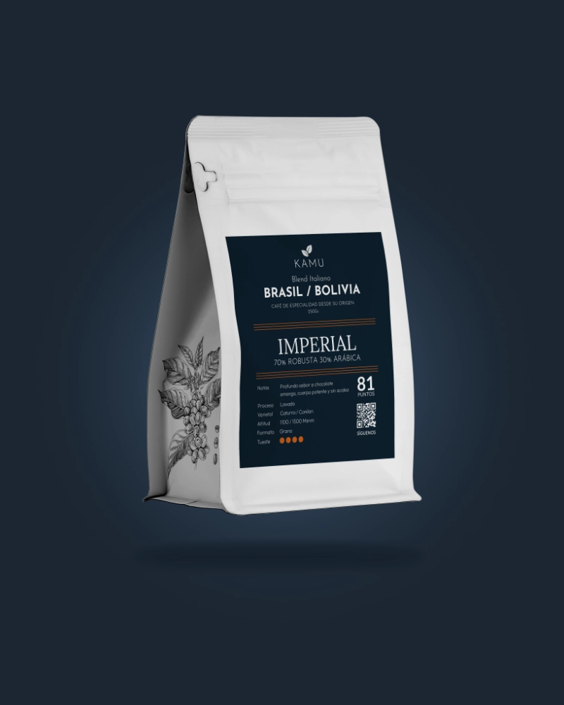 Café blend especialidad Chile Imperial Brasil Bolivia 81 pts SCA - KAMU