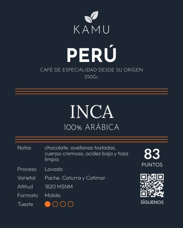 Café de Especialidad Perú | Inca 84 pts SCA | KAMU